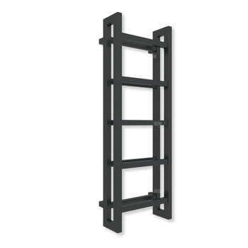 Grzejnik drabinkowy TERMA STAND, podłączenie LX, wym. 1150 x 400 mm, kolor czarny jak kruk mat RAL9005 (farba), moc 547W
