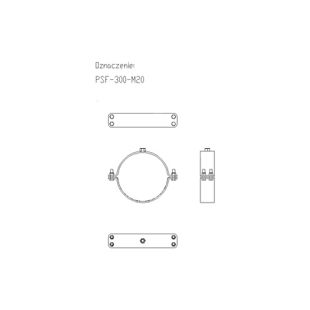 Obejma PSF 300 (320-325mm) M20