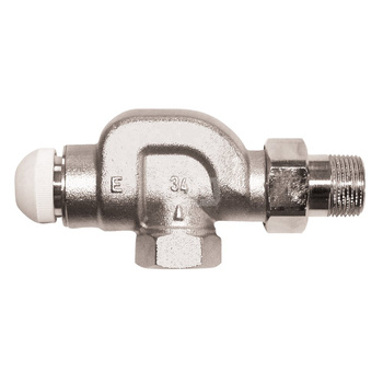 Zawór grzejnikowy termostatyczny HERZ TS-E kątowy spec, połączenie 1'' (niklowanie)