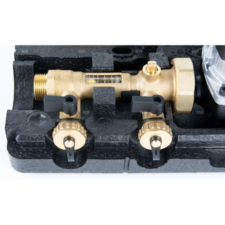 Grupa pompowa AFRISO PrimoSol 130-1 GZ 1'' x 1'', z izolacją, z pompą obiegową Grundfos UPM 3 Solar 25-75/130 mm