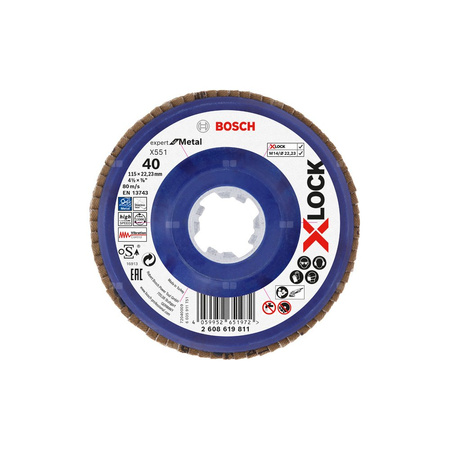 Tarcza listkowa X551 115mmG40XLock