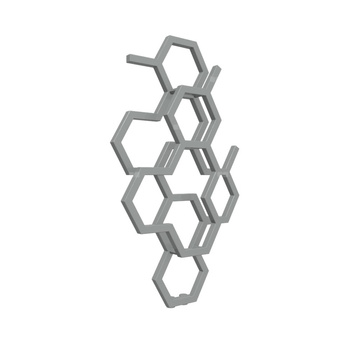 Grzejnik drabinkowy TERMA HEX, podłączenie ZX, wym. 821 x 486 mm, kolor sół & pieprz