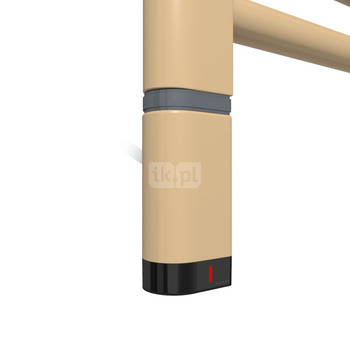 Grzałka TERMA One D30x40 Lewy, 400W \ Tuba, RAL 1001, kabel spiralny z wtyczką [biały, 2,5m, logo Te