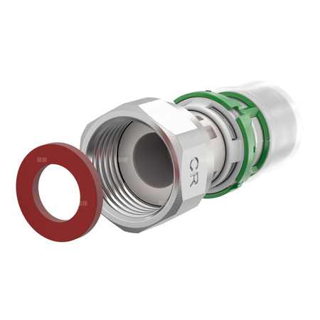 Złączka prosta zaprasowywana COMAP MultiSkin Visu-Control, mosiądz, 16x2 x 1/2'' (MZ x NZ)