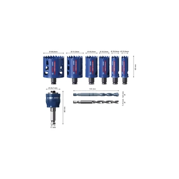 Zestaw pił otwornic EXPERT Tough Material 22/25/35/40/51/68 mm 9 szt.