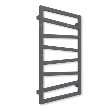 Grzejnik elektryczny TERMA ZIGZAG 830 x 500 mm, kolor szterling, moc 300 W, podłączenie E8, kabel spiralny z wtyczką