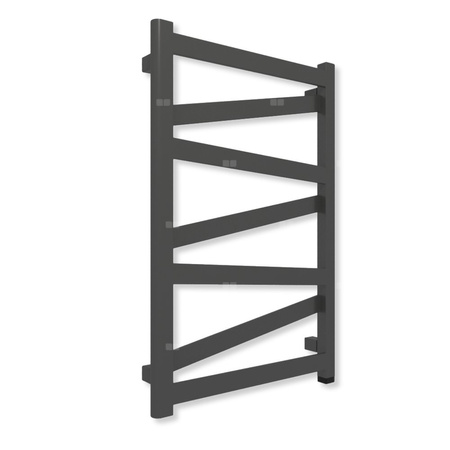 Grzejnik elektryczny TERMA VIPERA ONE 750 x 500 mm, kolor heban, moc 300 W, podłączenie E1, kabel prosty bez wtyczki szary