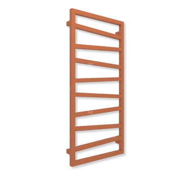 Grzejnik elektryczny TERMA ZIGZAG 1310 x 500 mm, kolor jasna Cu, moc 600 W, podłączenie E8, kabel spiralny z wtyczką czarny