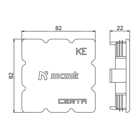 Zaślepka ZP profilu KE