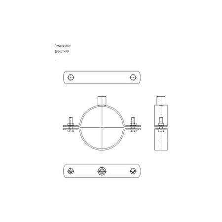 DN-5-PP Obejma masywna DN 5 (133-140mm)