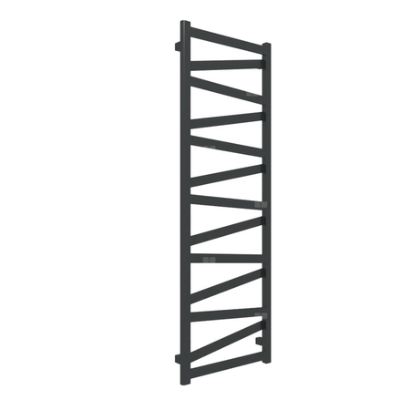 Grzejnik elektryczny TERMA VIPERA 500 x 1470 mm, kolor czarny jak kruk RAL9005, moc 600 W, podłączenie E1, kabel spiralny z wtyczką