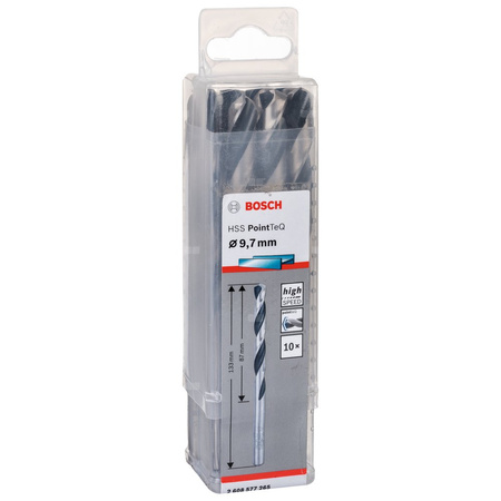 WIERT. HSS POINTTEQ 9.7MM 10PC