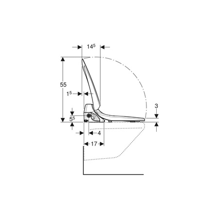 Pokrywa deski sedesowej do Geberit AquaClean 4000: Biały-alpin
