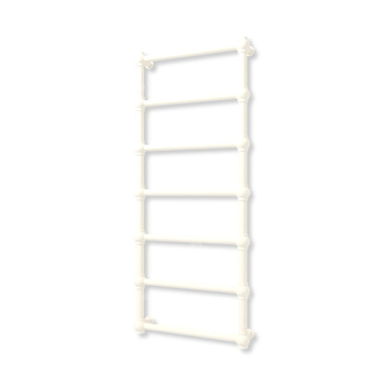 Grzejnik elektryczny TERMA RETRO 1170 x 500 mm, kolor biały RAL9010, moc 200 W, podłączenie E1, kabel prosty bez wtyczki z maskownicą czarny