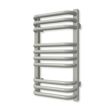 Grzejnik elektryczny TERMA ALEX 540 x 300 mm, kolor srebrny mat, moc 200 W, podłączenie E1, kabel prosty z wtyczką srebrzysty