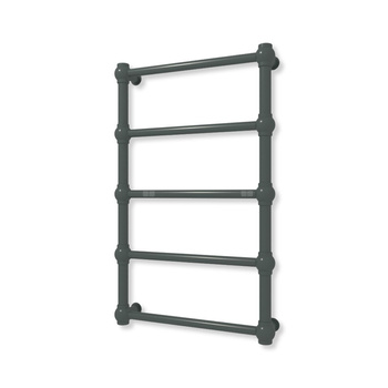 Grzejnik elektryczny TERMA RETRO 800 x 500 mm, kolor zielony czarny RAL6012, moc 200 W, podłączenie E8, kabel prosty bez wtyczki z maskownicą biały