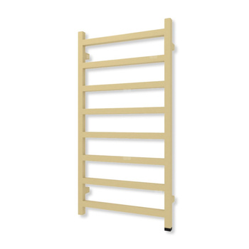 Grzejnik elektryczny TERMA SIMPLE ONE 960 x 500 mm, kolor mosiądz, moc 400 W, podłączenie E8, kabel prosty bez wtyczki biały