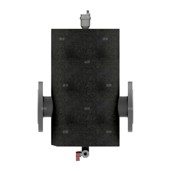 Kołnierzowy separator powietrza SPK+ 300 – DN125 z wyposażeniem dodatkowym, z izolacją, malowany