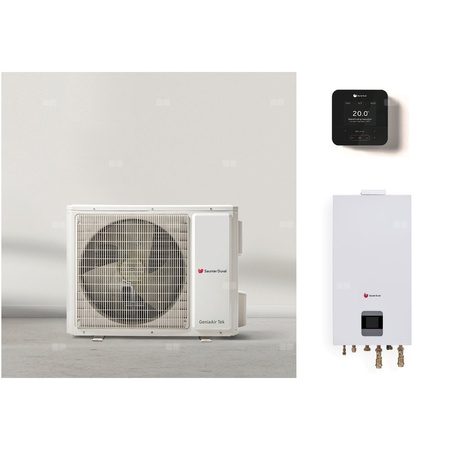Pompa ciepła powietrzna GeniaAir Tek 5 kW 6-7.2 OS 230V B3 + Moduł ścienny HA 10-7.2 WSB + Regulator SRC 720