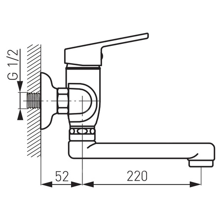 Bateria zlewozmywakowa ścienna FERRO SMILE, kolor chrom