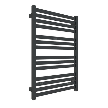 Grzejnik elektryczny TERMA MARLIN ONE 530 x 780 mm, kolor czarny jak kruk soft RAL9005, moc 400 W, podłączenie E8, kabel prosty bez wtyczki 1,5m czarny