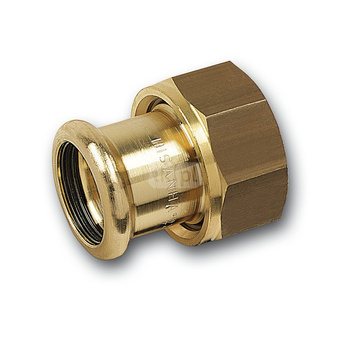 Półśrubunek SANHA PURAPRESS dwuczęściowy, Cu, 12 mm x 1/2'' (zw x nz)