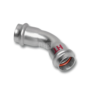 Łuk 45' SANHA NiroSan Press Industry, stal nierdzewna, 108 mm (zw x zw)