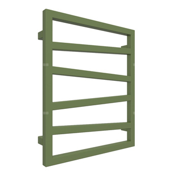 Grzejnik drabinkowy TERMA ZIGZAG, podłączenie ZX, wym. 600 x 500 mm, kolor zieleń paproci RAL6025, moc 248W