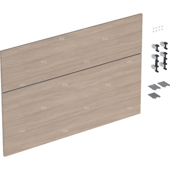 Zestaw frontów szuflad (2 szt.) do dolnej szafki pod umywalkę GEBERIT iCon, kol. dąb melamina, struktura drewna szer.900 mm