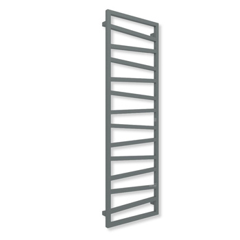 Grzejnik elektryczny TERMA ZIGZAG 1540 x 500 mm, kolor surowy metal, moc 600 W, podłączenie E8, kabel prosty bez wtyczki z maskownicą
