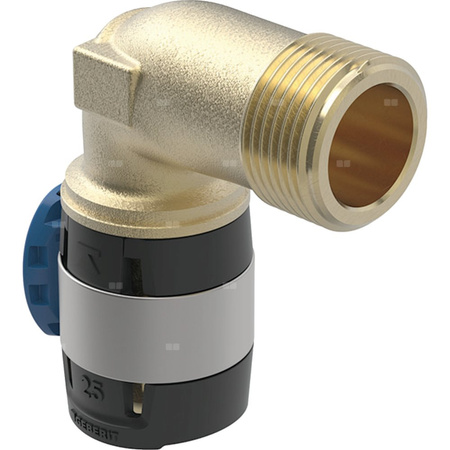 Kolano przejściowe 90' GEBERIT FlowFit, brąz bezołowiowy, 1'' x 25 mm (GZ x łącznik zaprasowywany)
