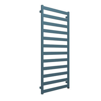 Grzejnik elektryczny TERMA VIVO ONE 1390 x 600 mm, kolor niebieski pastelowy RAL5024, moc 600 W, podłączenie E8, kabel spiralny z wtyczką szary