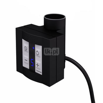 Grzałka TERMA KTX 4, 300W \ Tuba, RAL 9005, kabel prosty z wtyczką [czarny, 1,5m, logo Terma, instr