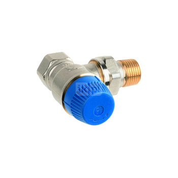 Zawór termostatyczny Kombi-TRV z dynamiczną regulacją, niezależny od cisnienia, kątowy, wkładka PI, 3/4"