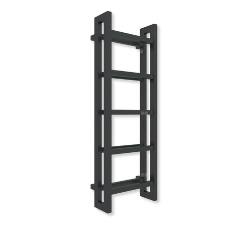 Grzejnik drabinkowy TERMA STAND, podłączenie LX, wym. 1150 x 400 mm, kolor czarny jak kruk mat RAL9005 (farba), moc 547W