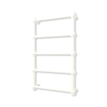 Grzejnik elektryczny TERMA RETRO 800 x 500 mm, kolor biały soft, moc 200 W, podłączenie E1, kabel prosty bez wtyczki z maskownicą biały