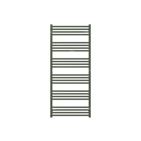 Grzejnik elektryczny TERMA FIONA 1380 x 600 mm, kolor ral 6020 mat, moc 800 W, podłączenie E8, kabel prosty bez wtyczki z maskownicą czarny