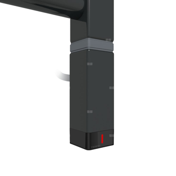 Grzałka TERMA One K30x30, 600W Tuba, RAL 9005 Połysk, kabel prosty z wtyczką [czarny, 1,5m, logo Terma, instr. TERMA]