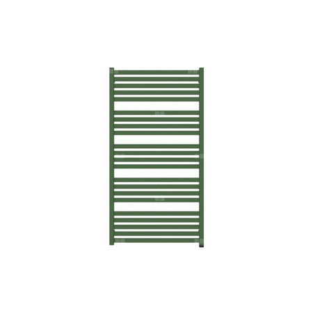 Grzejnik elektryczny TERMA MARLIN ONE 1180 x 630 mm, kolor zielony liściasty RAL6002, moc 600 W, podłączenie E1, kabel prosty bez wtyczki czarny