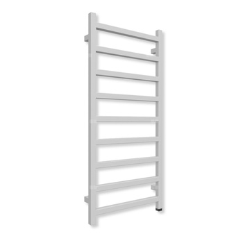 Grzejnik elektryczny TERMA SIMPLE ONE 1080 x 500 mm, kolor szary mleczny soft, moc 400 W, podłączenie E8, kabel prosty bez wtyczki czarny