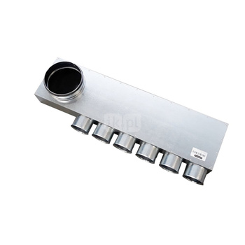 Rozdzielacz TopFlex Metal kątowy jednorzędowy z izolacją wewnętrzną DN160/przyłącza 6 x DN75