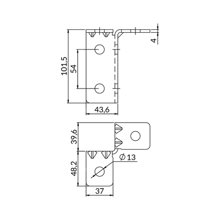 XPMX2D4 KSZTAŁTKA XPMX2D PROFILU 41