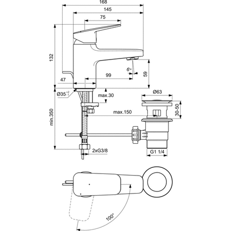 CERAPLAN BATERIA UMYWALKOWA H60 RTD BS PU/PL 5L