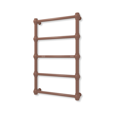 Grzejnik elektryczny TERMA RETRO 800 x 500 mm, kolor Cu, moc 200 W, podłączenie E1, kabel prosty bez wtyczki z maskownicą srebrzysty