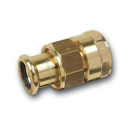 Śrubunek SANHA PURAPRESS trzyczęściowy, Cu, 15 mm x 3/4'' (zw x GW)