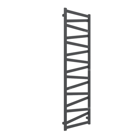 Grzejnik drabinkowy TERMA VIPERA, podłączenie ZX, wym. 1710 x 500 mm, kolor czarny pieprz