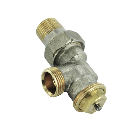 Zawór grzejnikowy termostatyczny COMAP R807E kątowy odwrócony, połączenie 1/2'' (niklowanie)