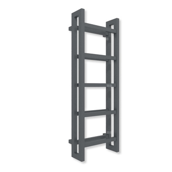 Grzejnik drabinkowy TERMA STAND, podłączenie SX, wym. 1150 x 400 mm, kolor szary grafitowy RAL7024 (farba), moc 547W