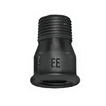 Przedłużka równoprzelotowa ODLEWNIA ZAWIERCIE 529a/529a żeliwo (czarne) 1/2'' (GW x GZ)