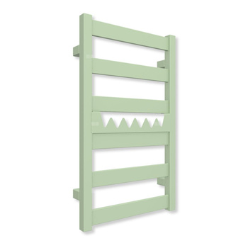Grzejnik drabinkowy TERMA VIVO, podłączenie SX, wym. 670 x 400 mm, kolor zielony pastelowy RAL6019 (farba), moc 230W